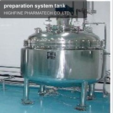 preparation system tank
