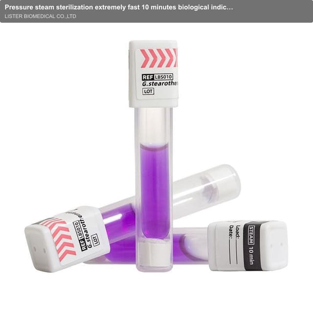 Pressure steam sterilization extremely fast 10 minutes biological indicator sterilization detection of Bacillus thermophilic fatty dipha