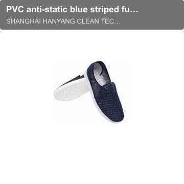 PVC anti-static blue striped full shoes