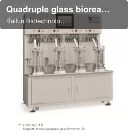 Quadruple glass bioreactor (off-site sterilization)