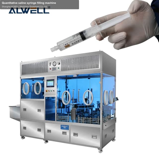 Quantitative saline syringe filling machine