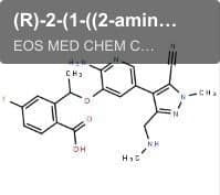 (R)-2-(1-((2-amino-5-(5-cyano-1-methyl-3-((methylamino)methyl)-1H-pyrazol-4-yl)pyridin-3-yl)oxy)ethy
