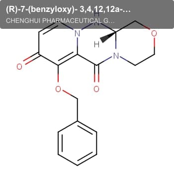 (R)-7-(benzyloxy)- 3,4,12,12a-tetrahydro- 1H-[1,4]oxazino[3,4- c]pyrido[2,1-f][1,2,4]- triazine-6,8-
