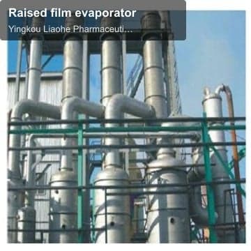 Raised film evaporator