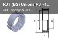 RJT (BS) Unions RJT-13R Rount nut