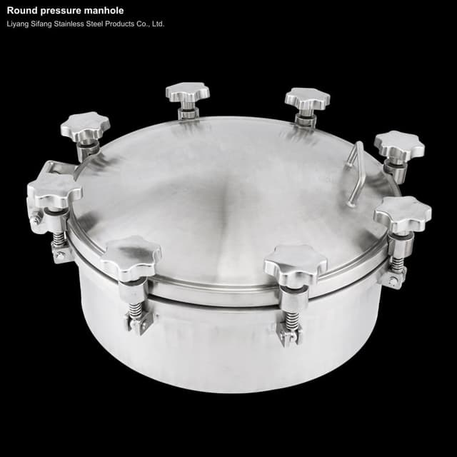 Round pressure manhole