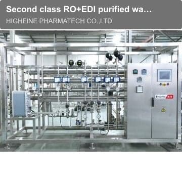 Second class RO+EDI purified water system