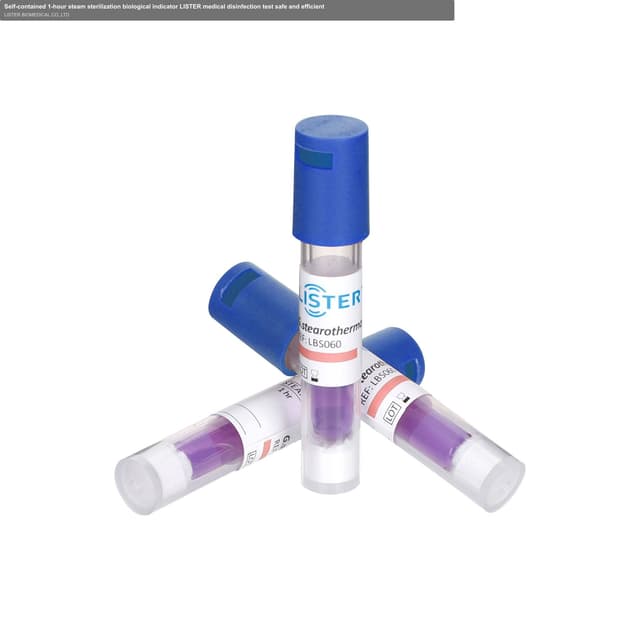 Self-contained 1-hour steam sterilization biological indicator LISTER medical disinfection test safe and efficient