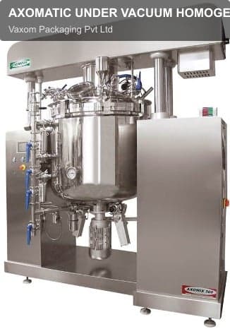 Vaxom Packaging Pvt Ltd sell "AXOMATIC UNDER VACUUM HOMOGENISER"