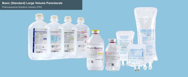 Pharmaceutical Solutions Industry (PSI) sell "Basic (Standard) Large Volume Parenterals"