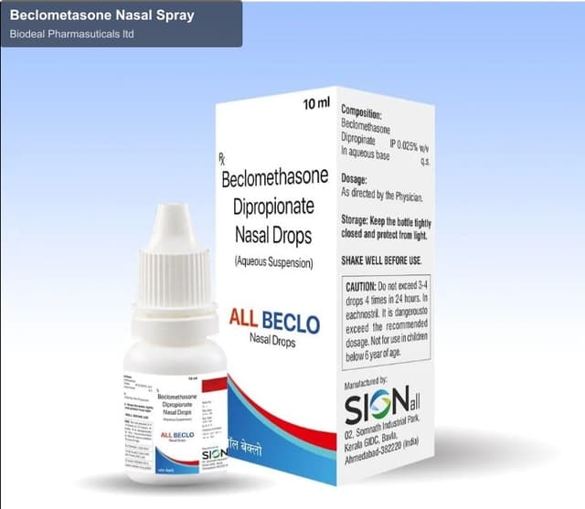 Biodeal Pharmasuticals ltd sell "Beclometasone Nasal Spray"