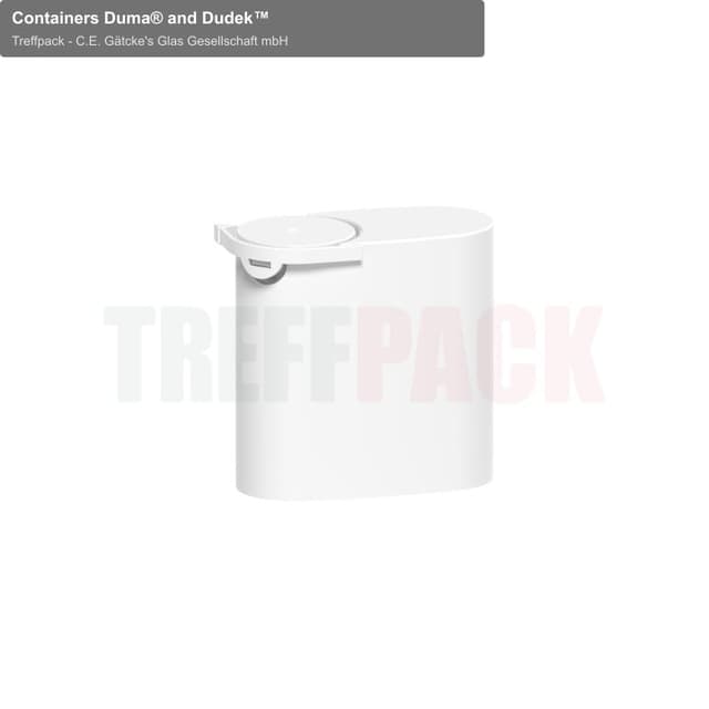 Treffpack - C.E. Gätcke's Glas Gesellschaft mbH sell "Containers Duma® and Dudek™"