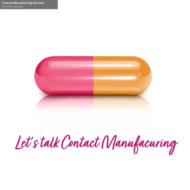 Acino International AG sell "Contract Manufacturing Services"