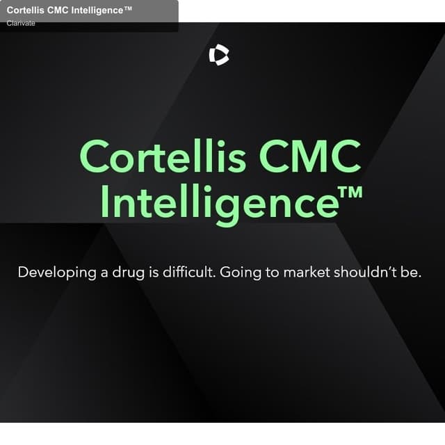 Clarivate sell "Cortellis CMC Intelligence™"