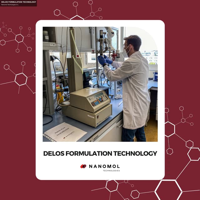 Nanomol Technologies S.L. sell "DELOS FORMULATION TECHNOLOGY"