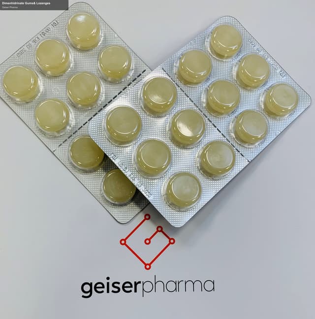 Geiser Pharma sell "Dimenhidrinate Gums& Lozenges"