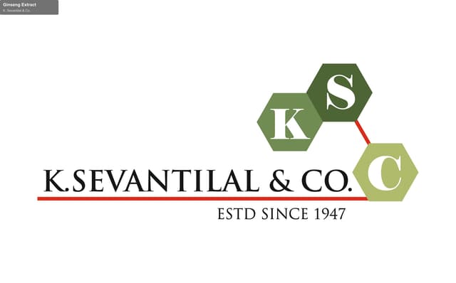 K. Sevantilal & Co. sell "Ginseng Extract"