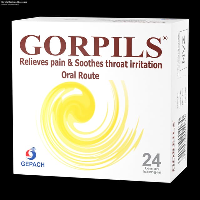 GEPACH INTERNATIONAL sell "Gorpils Medicated Lozenges"