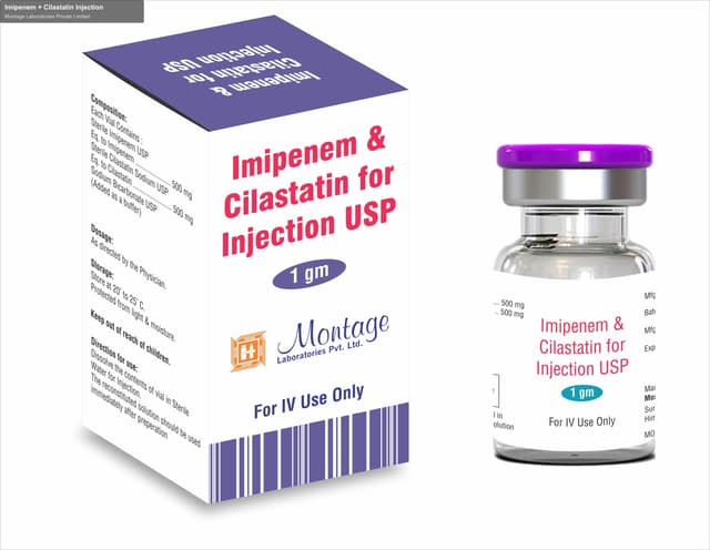 Montage Laboratories Private Limited sell "Imipenem + Cilastatin Injection"