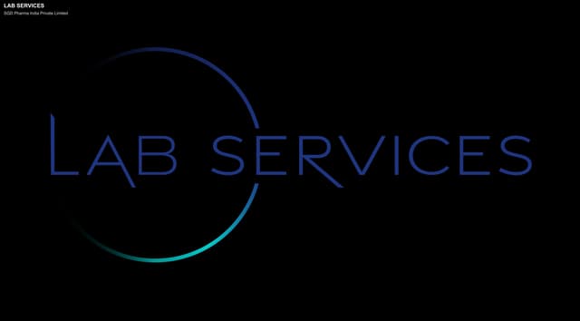 SGD Pharma India Private Limited sell "LAB SERVICES"