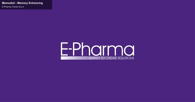 E-Pharma Trento S.p.A. sell "Memodiol - Memory Enhancing"