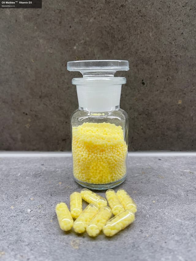 MarbleMat s.r.o sell "Oil Marbles™️ Vitamin D3"