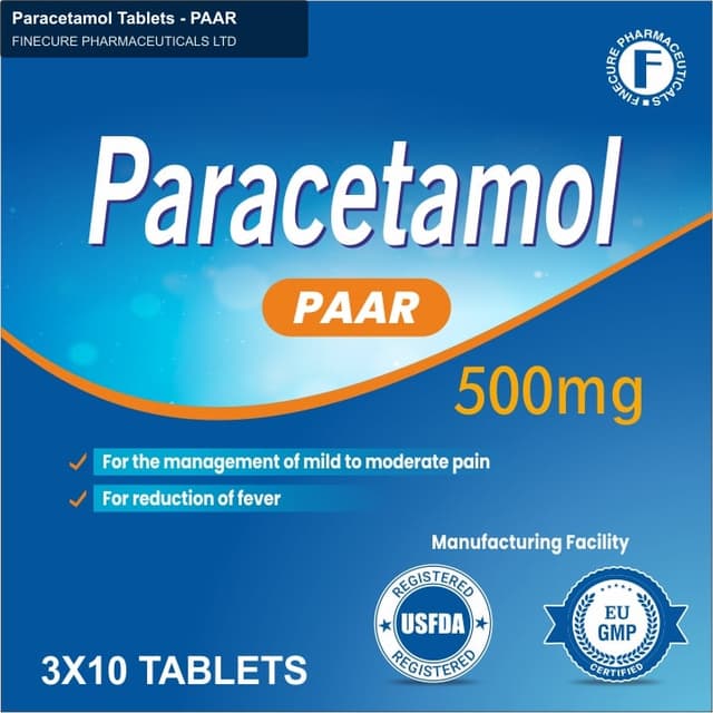 Finecure Pharmaceuticals Ltd sell "Paracetamol Tablets - PAAR"