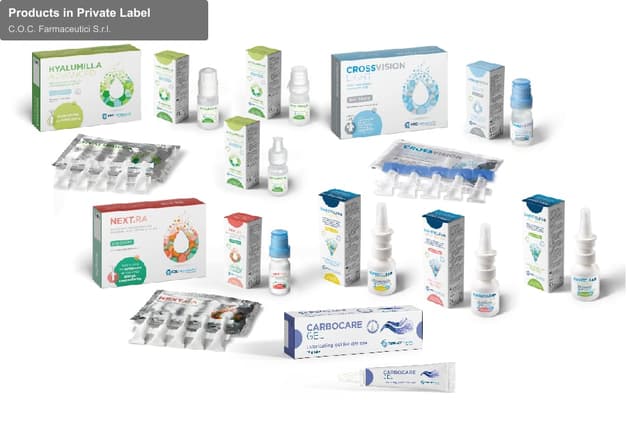 C.O.C. Farmaceutici S.r.l. sell "Products in Private Label"