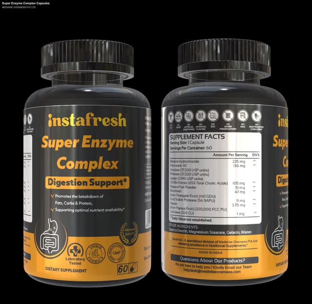 MEDWISE OVERSEAS PVT LTD sell "Super Enzyme Complex Capsules"