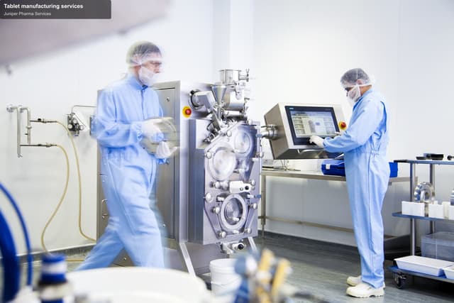 Juniper Pharma Services sell "Tablet manufacturing services"