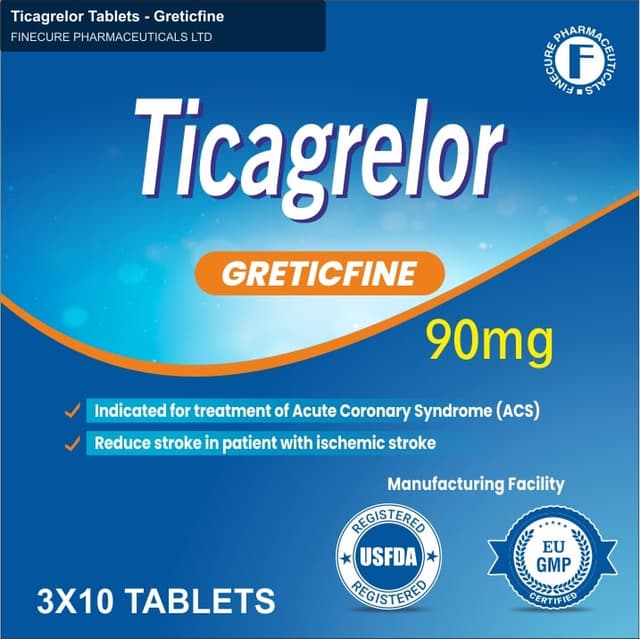 Finecure Pharmaceuticals Ltd sell "Ticagrelor Tablets - Greticfine"