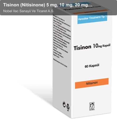 Nobel Ilac Sanayii Ve Ticaret A.S. sell "Tisinon (Nitisinone) 5 mg, 10 mg, 20 mg Capsule"