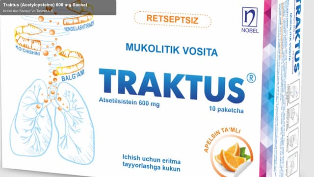 Nobel Ilac Sanayii Ve Ticaret A.S. sell "Traktus (Acetylcysteine) 600 mg Sachet"
