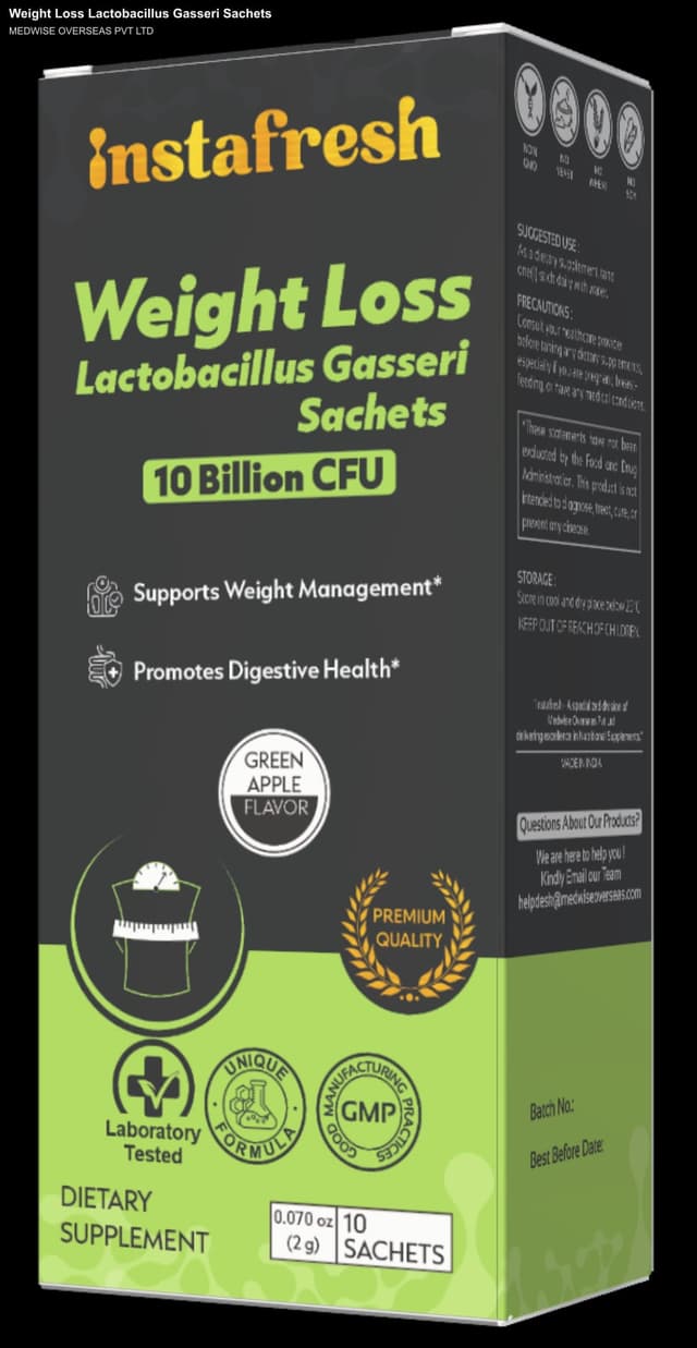 MEDWISE OVERSEAS PVT LTD sell "Weight Loss Lactobacillus Gasseri Sachets"