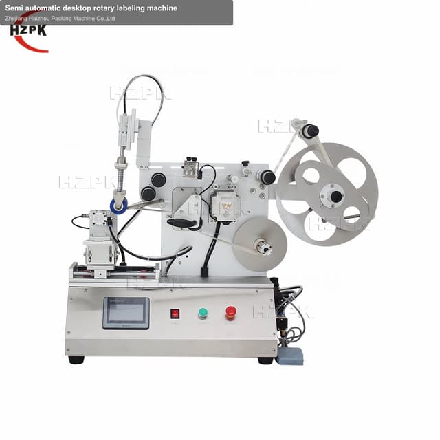 Semi automatic desktop rotary labeling machine
