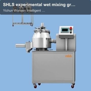 SHLS experimental wet mixing granulator