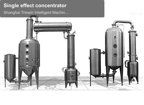Single effect concentrator