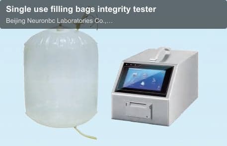 Single use filling bags integrity tester
