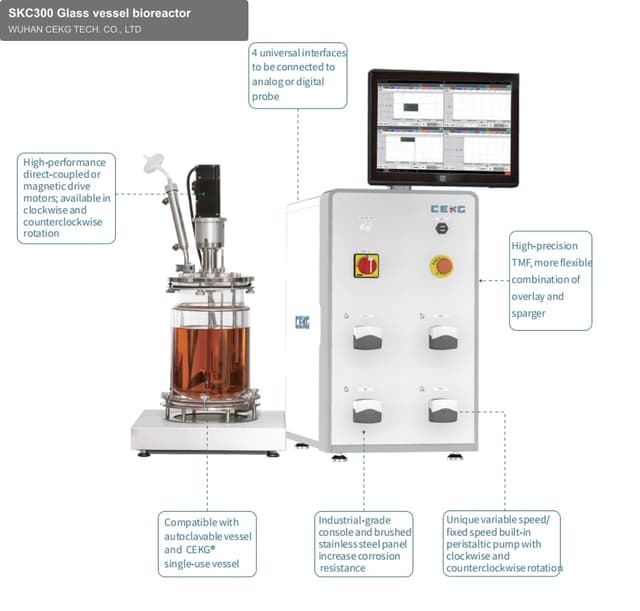 SKC300 Glass vessel bioreactor