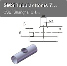 SMS Tubular Items 7RWO WELDING REDUCING TEE WITHOUT STRAIGHT-END