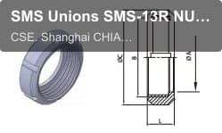 SMS Unions SMS-13R NUT 6 SLOTS