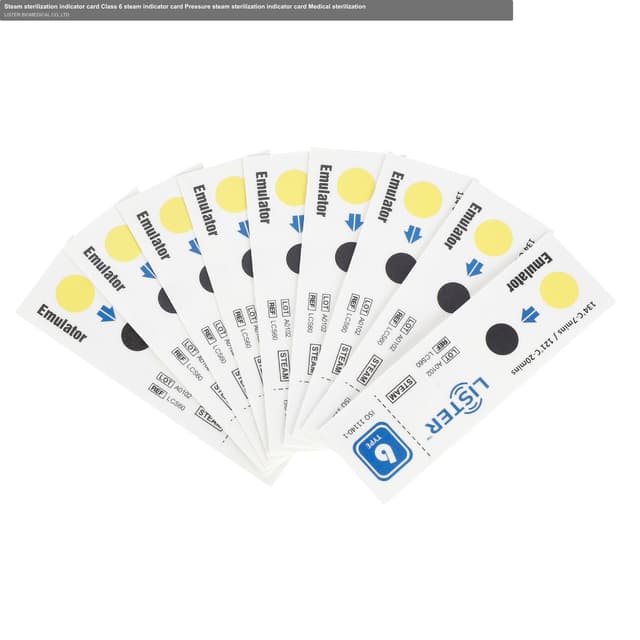 Steam sterilization indicator card Class 6 steam indicator card Pressure steam sterilization indicator card Medical sterilization