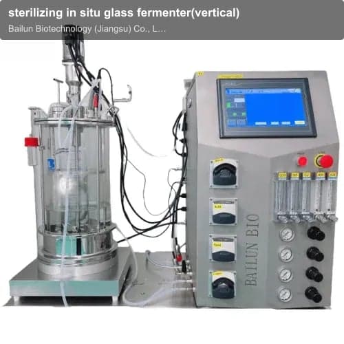sterilizing in situ glass fermenter(vertical)