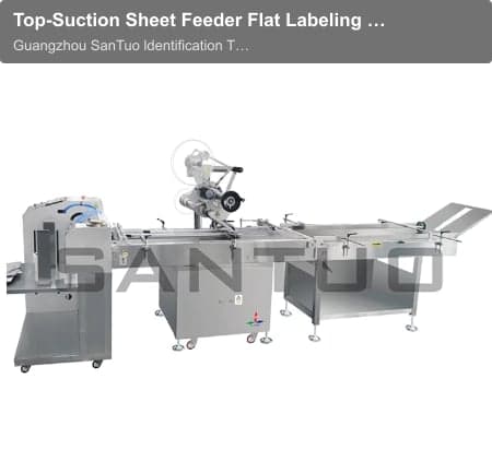 Top-Suction Sheet Feeder Flat Labeling Machine
