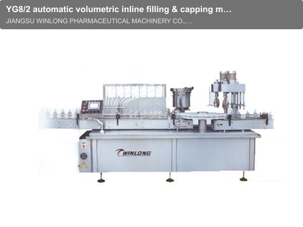 YG8/2 automatic volumetric inline filling & capping machine